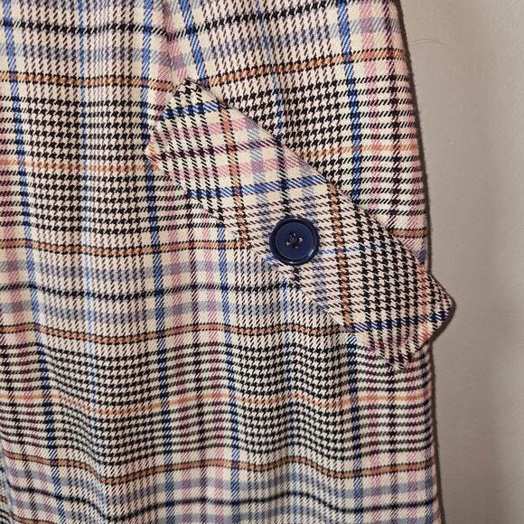 ModCloth Dress Plaid Button Up Tank Foe Pockets Bodycon Houndstooth Mini W10 M - Picture 6 of 7